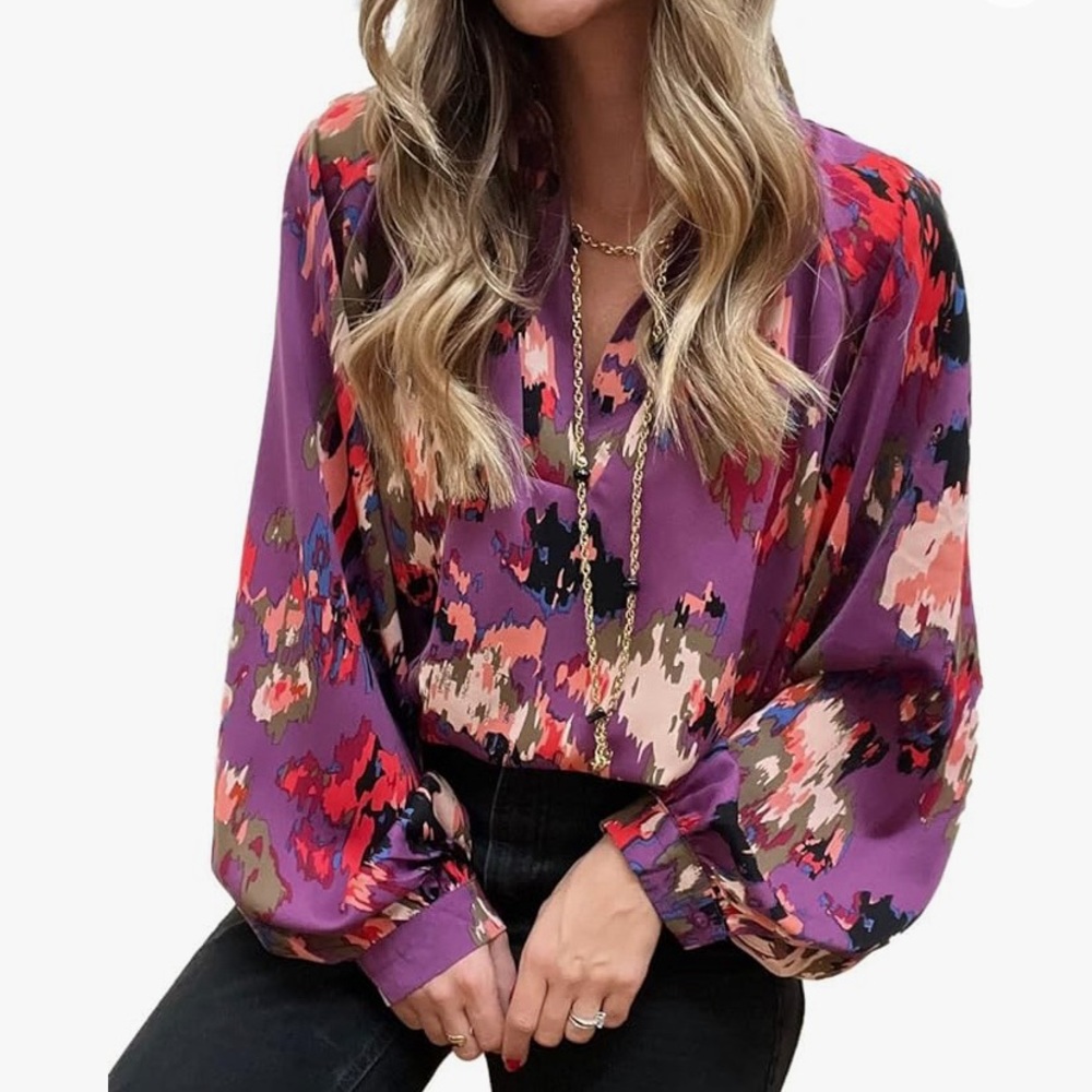 EUC Abstract Boho Top from Amazon Sz L